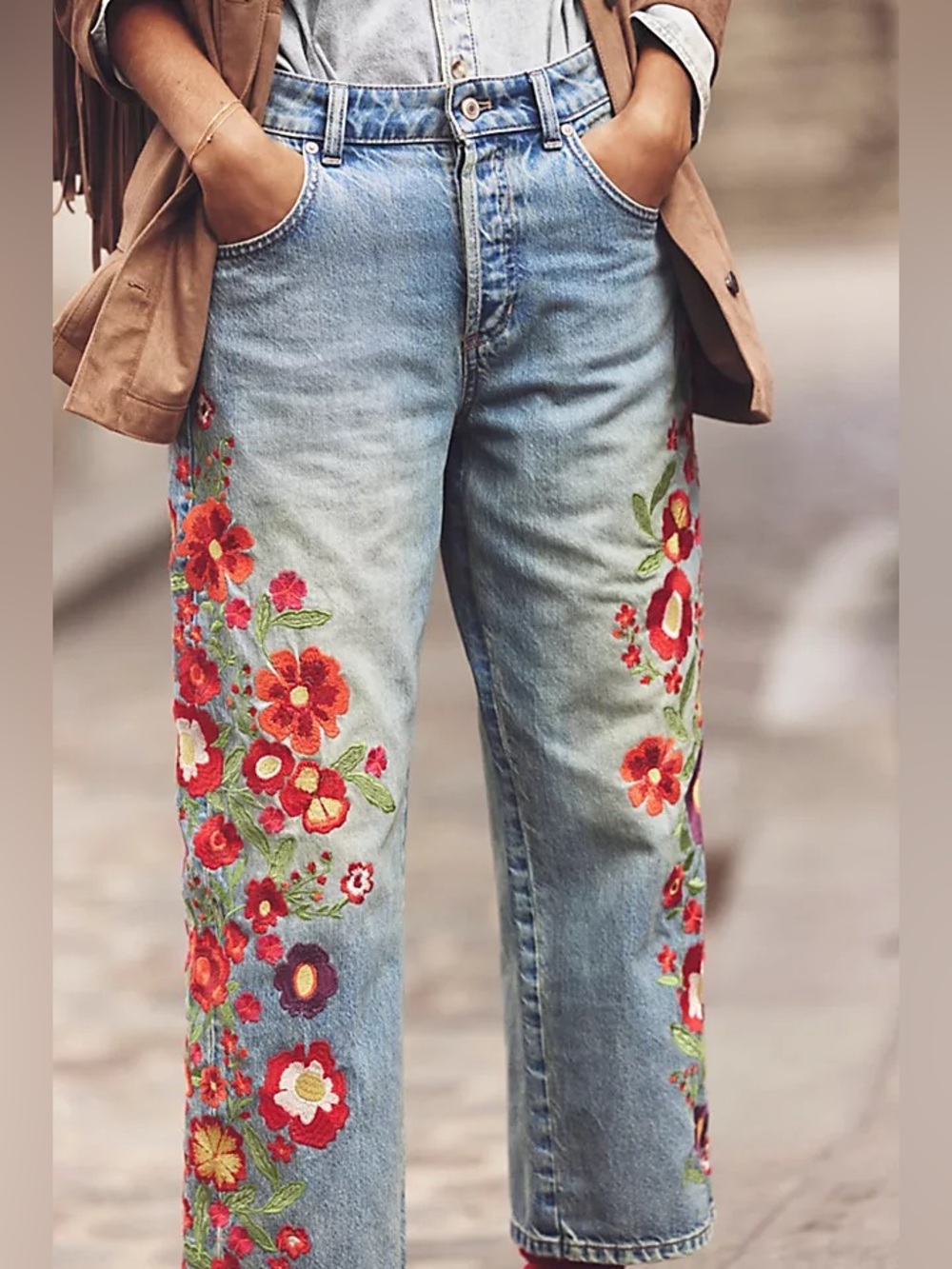 We The Free Willow Floral Embroidered Jeans - Picture 4 of 7